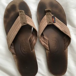 Rainbows Flip Flop Sandals Brown Size 7